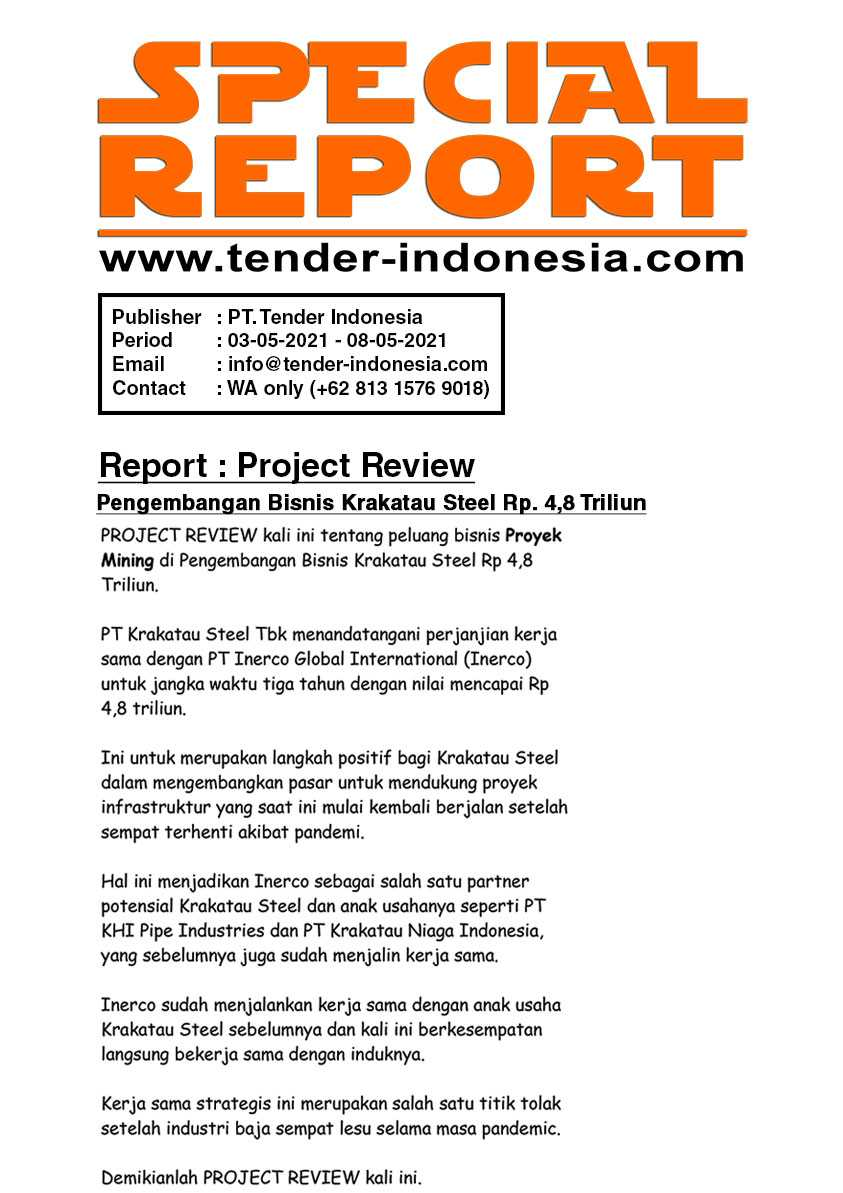 Weekly Project Review (Edisi 03 - 08 Mei 2021)